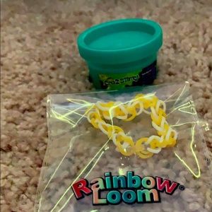 Teal slime and awesome bracelet